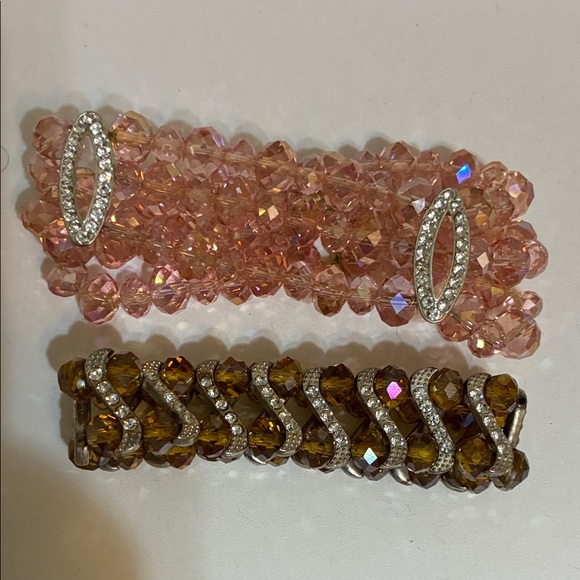 Jewelry - Set of 2 Vintage Crystal Bead stretch bracelets